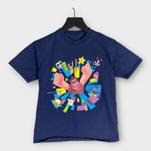 Disney Wreck-It Ralph Graphic T-Shirt Unisex S Blue Short‎ Sleeve
